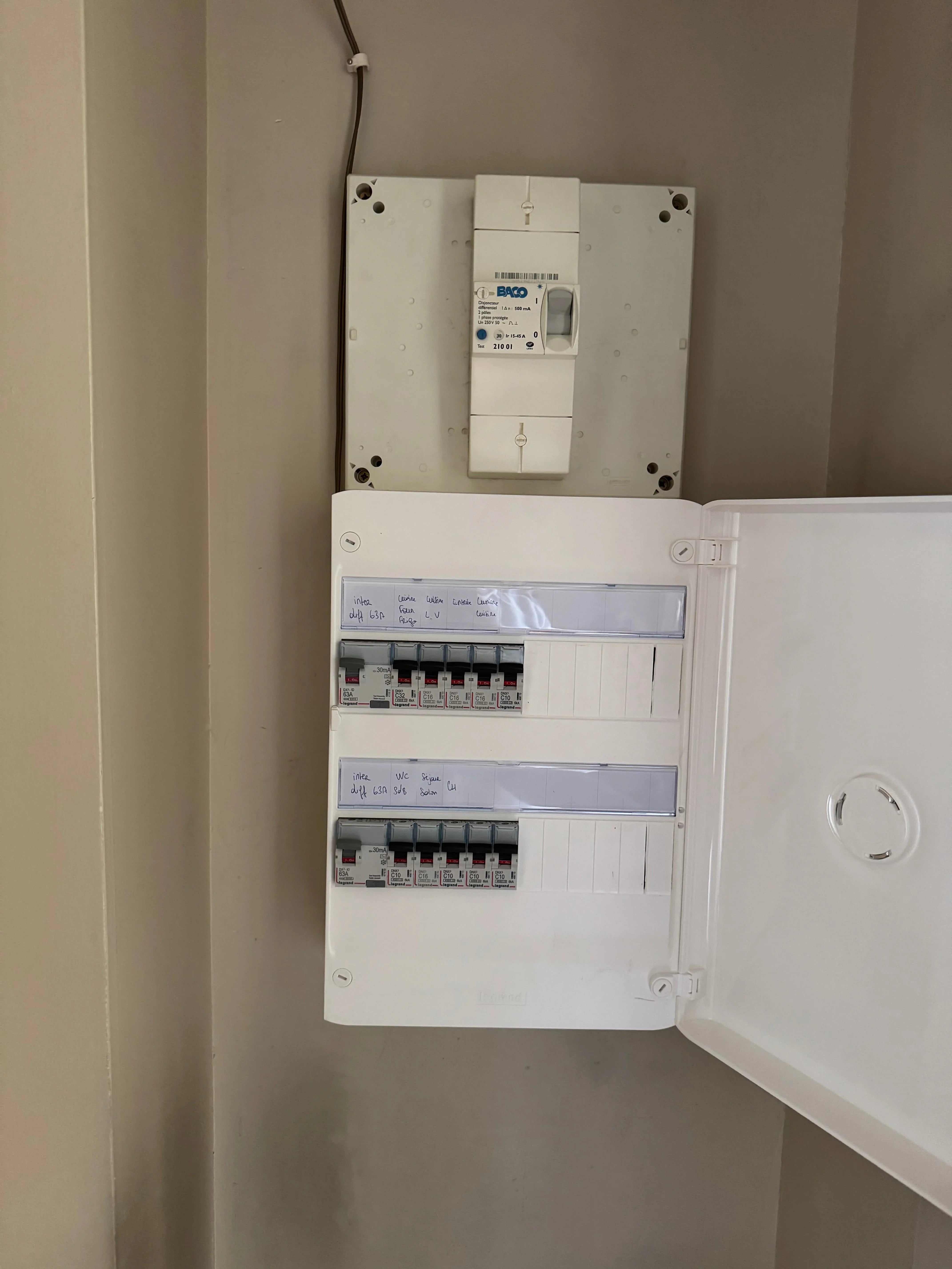 Installation tableau électrique 2 rangées, Rueil Malmaison - Renobat